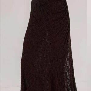 DISSH Lizzie Dark Choc Layered Lace Midi Skirt